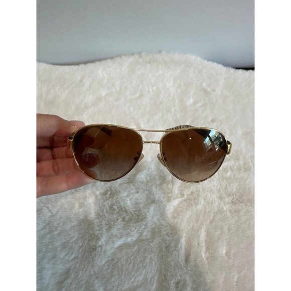 COACH Sunglasses Gold-tone/Wild Beast Aviator - Used 926013 58mm - Picture 5 of 7
